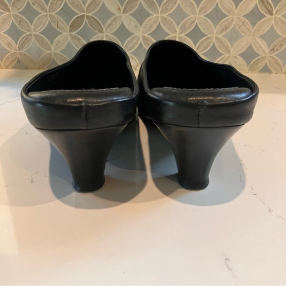 Nurture Mules Womens Size 11M Black Leather Clogs Dress Comfort Shoes Slip Ons - Picture 5 of 10